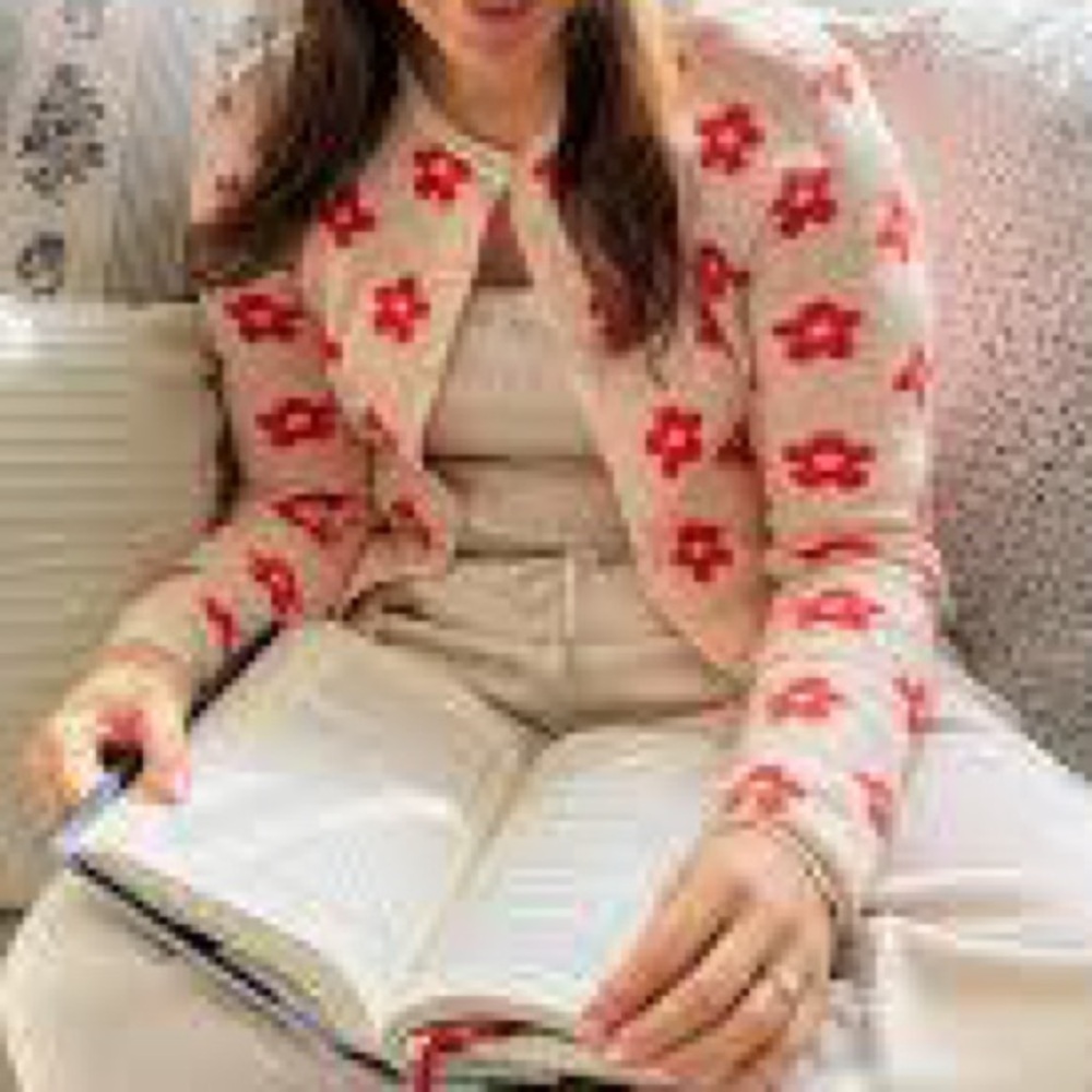 WILD FABLE FLORAL CARDIGAN SWEATER